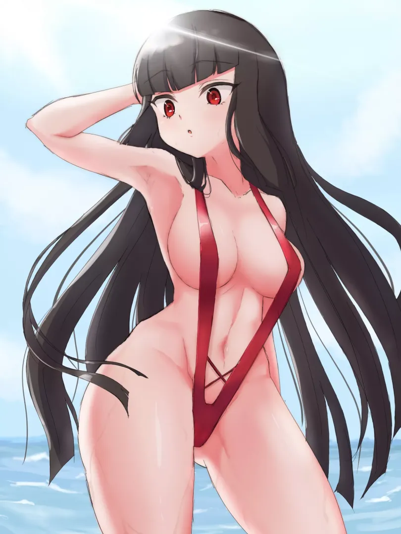 Hanazono Yurine Slingshot Swimsuit ( Shino) [Dropkick on My Devil! ]