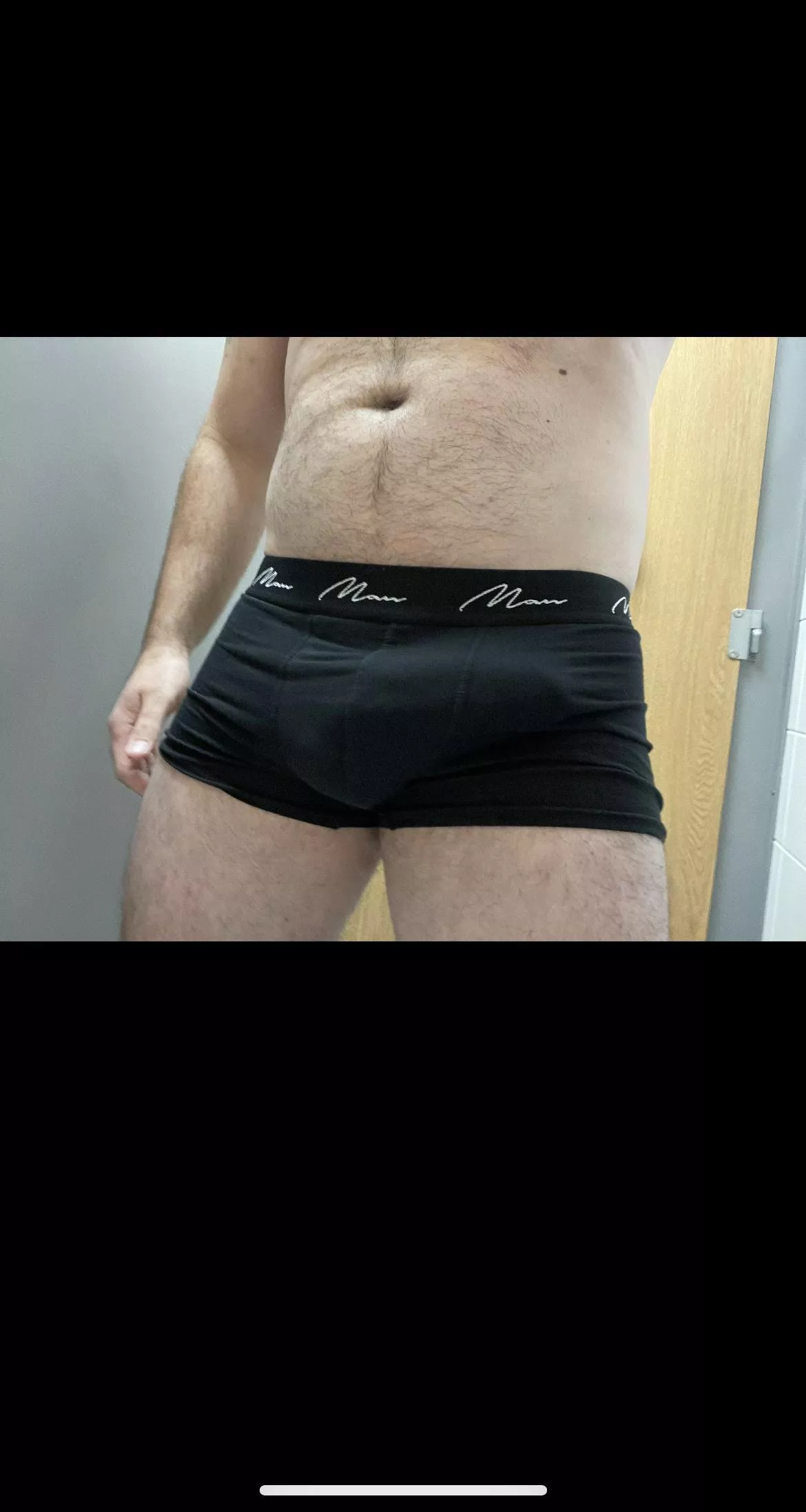 Hanging about in the works changing room