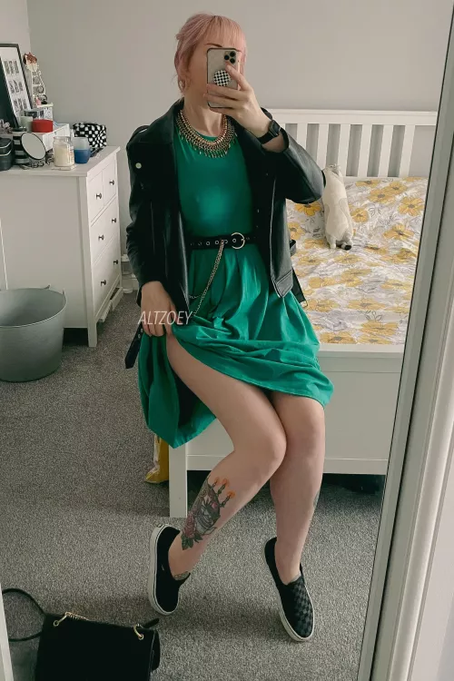 Happy St.Paddy’s day - in my green dress just for today, my colleagues are in for a real treat