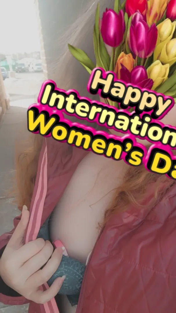 happy women's day from a public parking lot!