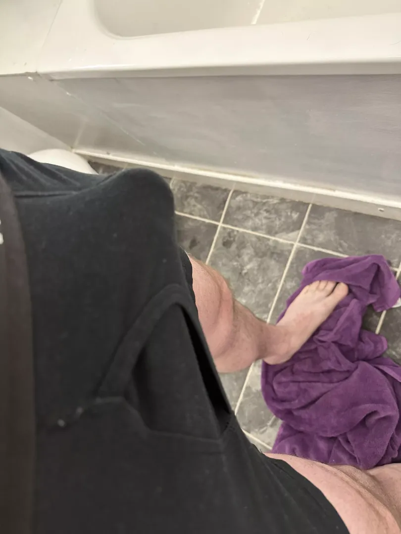 Hard dick sticking out of boxers.