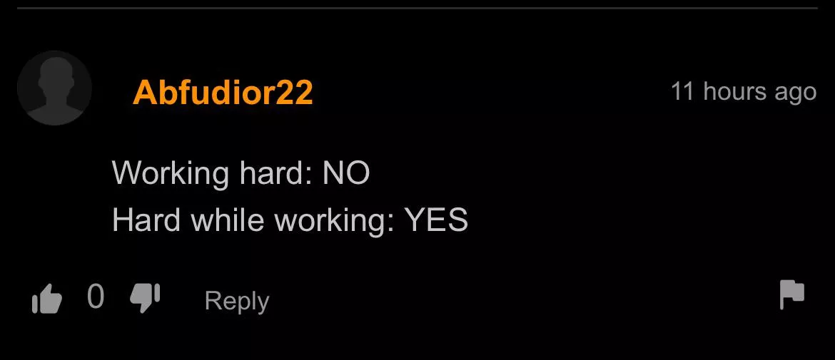 hard while working