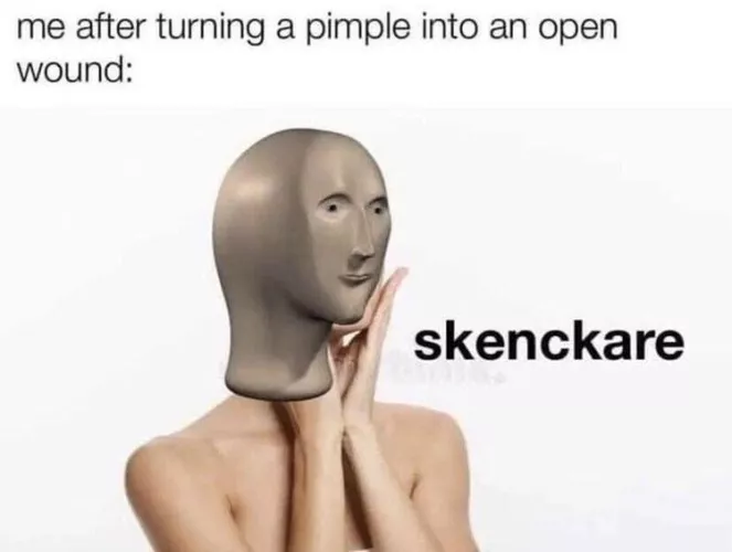 Has anyone else noticed that #blackhead is banned from TikTok? Also here’s a meme