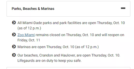 Haulover Park reopens after Milton