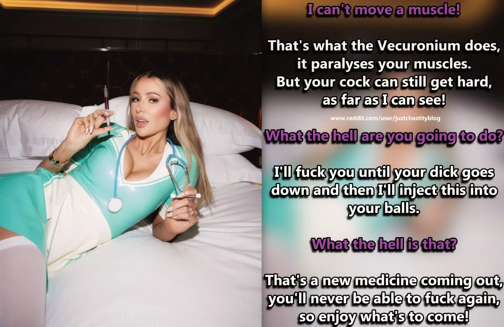 Have fun the last time you have sex in your life!