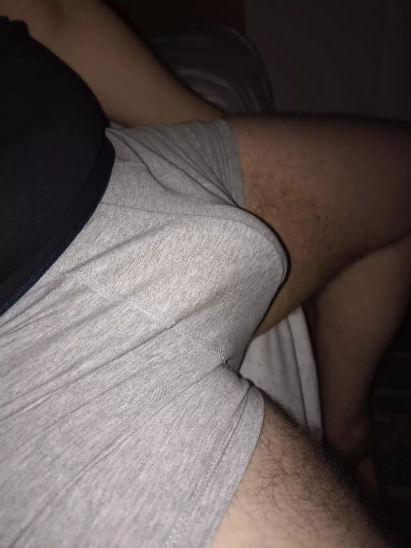 Having a roommate looking at my bulge is pretty exciting