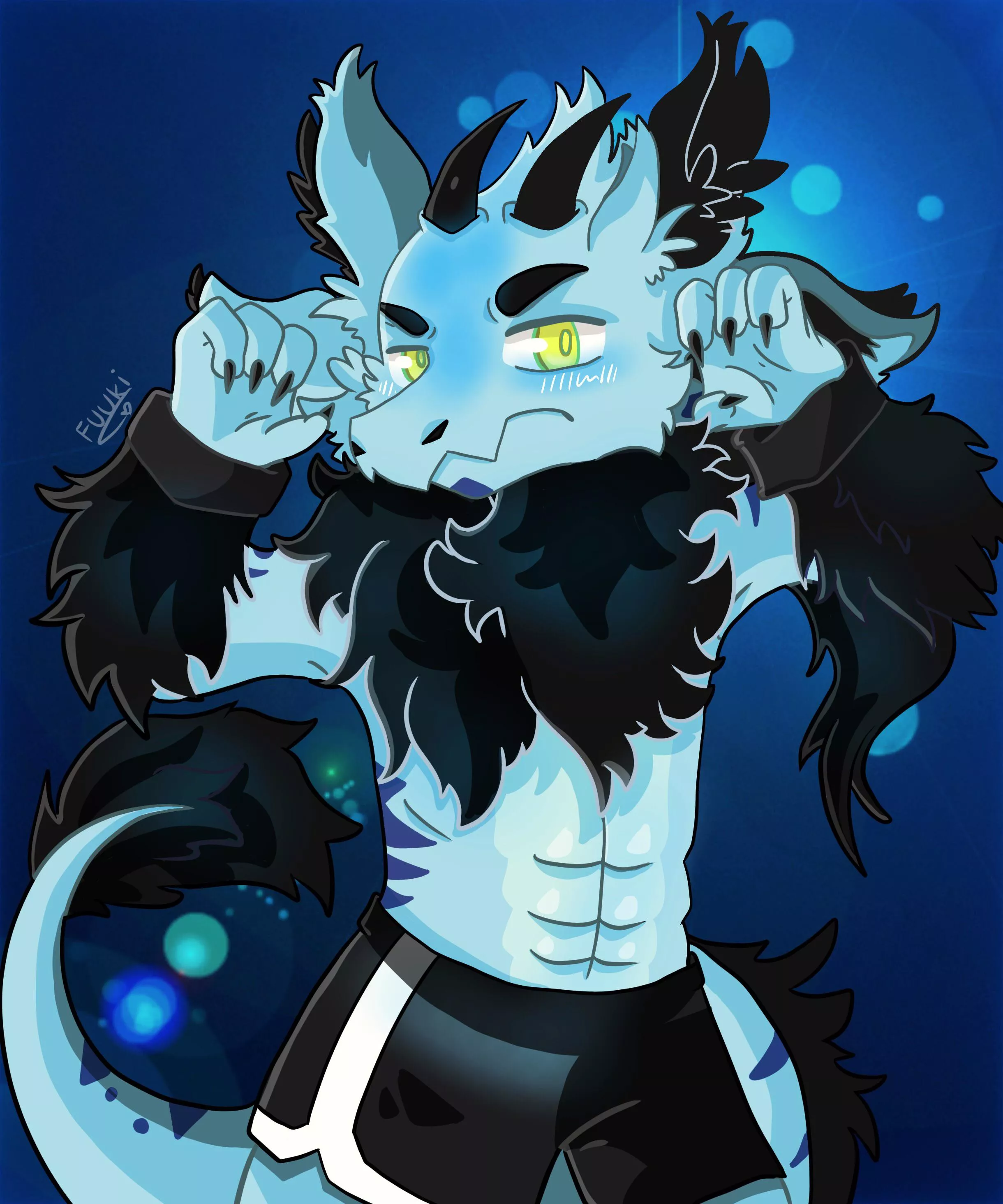 He looks bashful in that pose >:3 request complete~! (Fuuki).