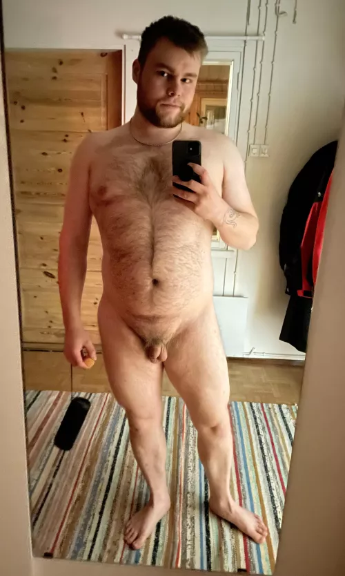 Headed to sauna, and I need you to wash my back.