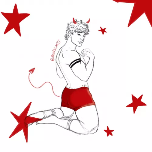 Hell boy art by me (@moonscartt)