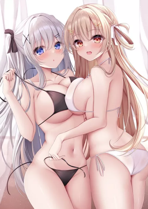 Helping each other undress [Artist's OC]