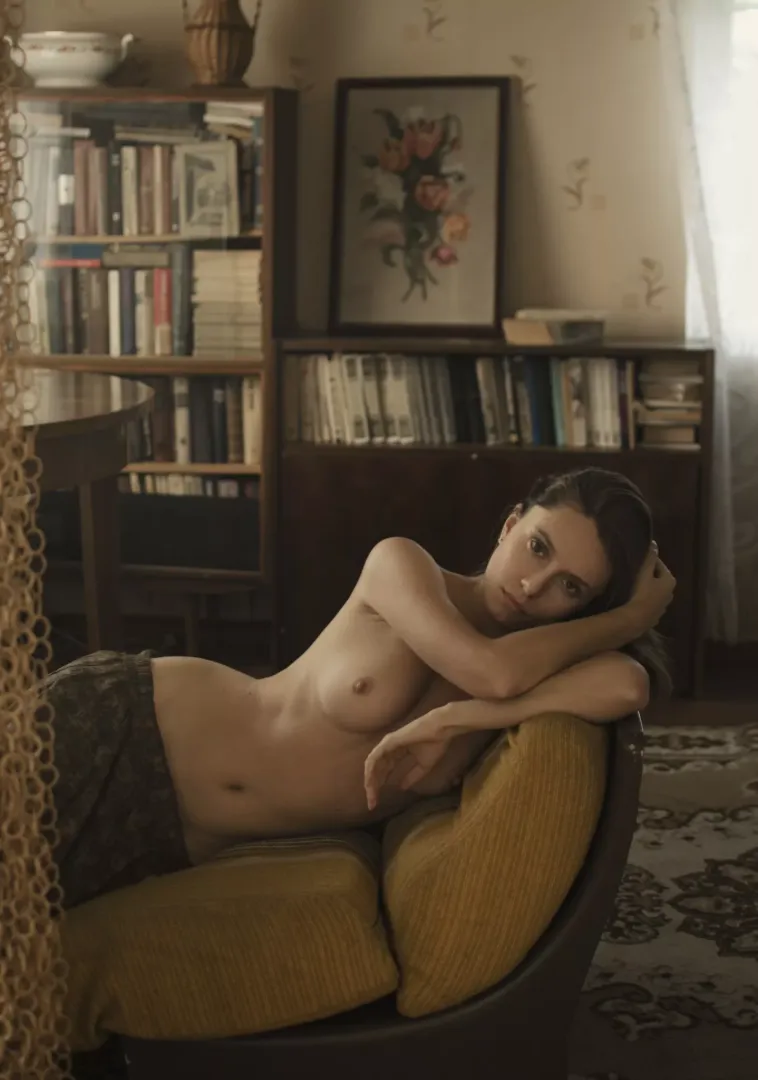 Her bookcases