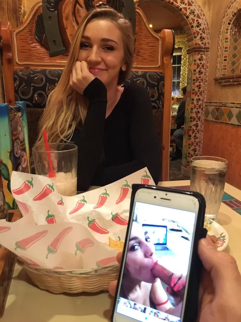 Her face after she send you a picture what she did yesterday with your friend…