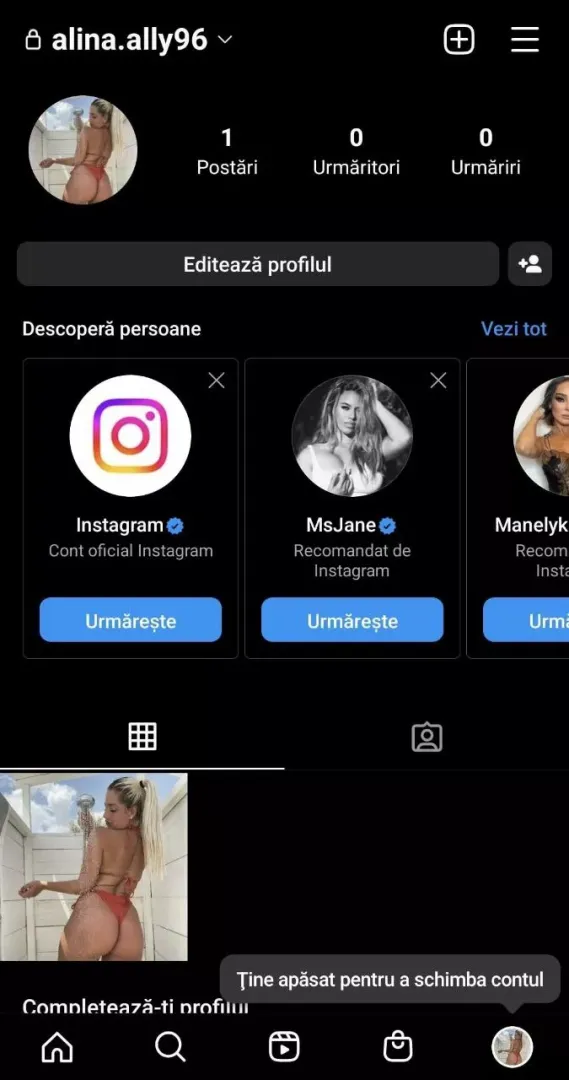 Her old account got deleted, follow for free pic in dm