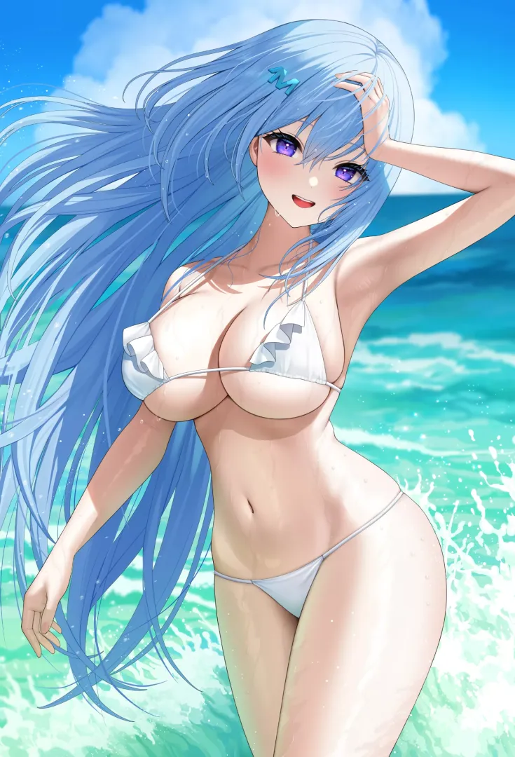 Her swimsuit might be a little small