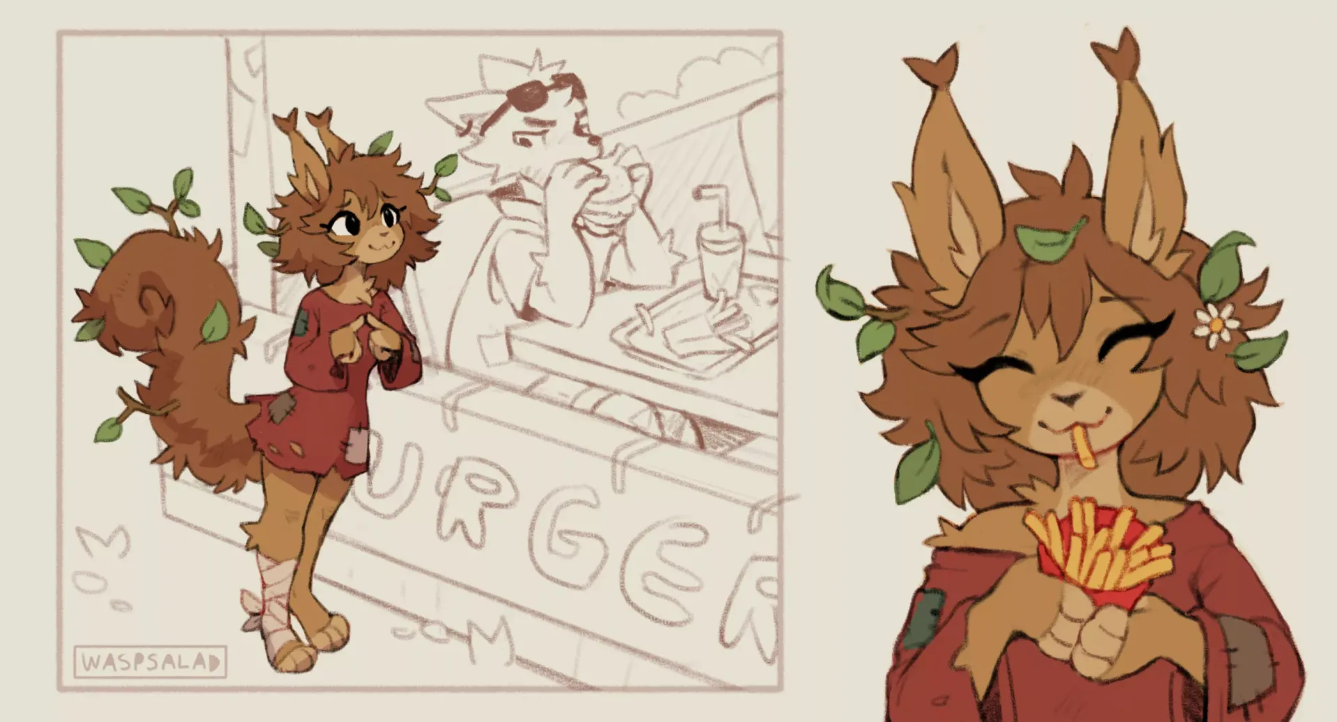 Here's Holly the squirrel, another OC of mine!
