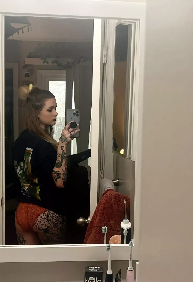 Here’s my butt and messy bedroom