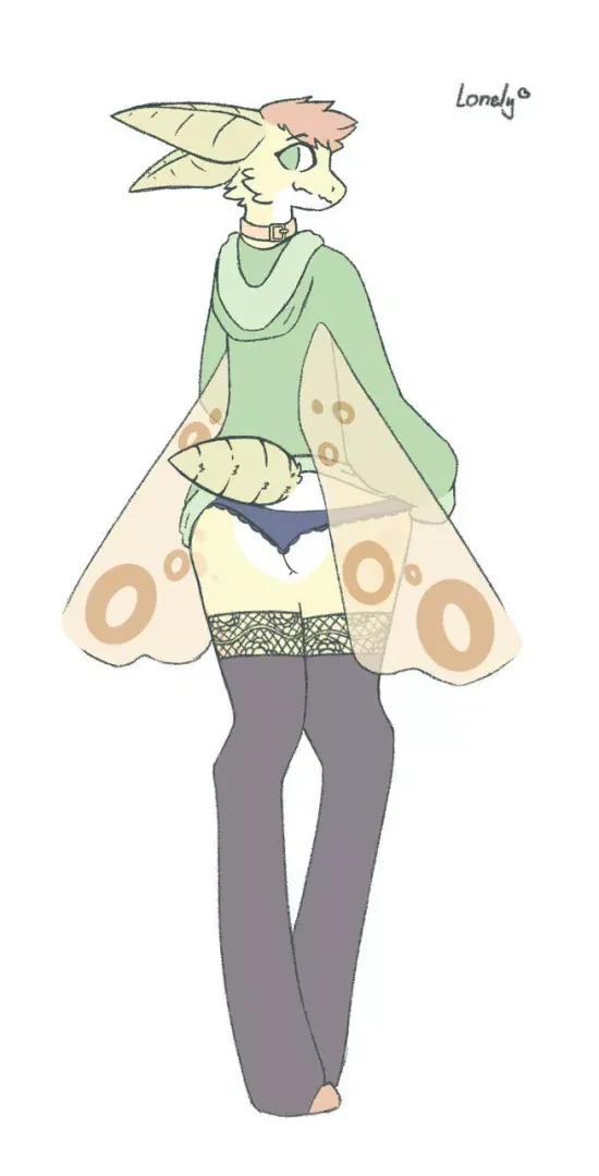 Hes a little shy (My OC Drawn by LonelyDrawsNSFW On Twitter)
