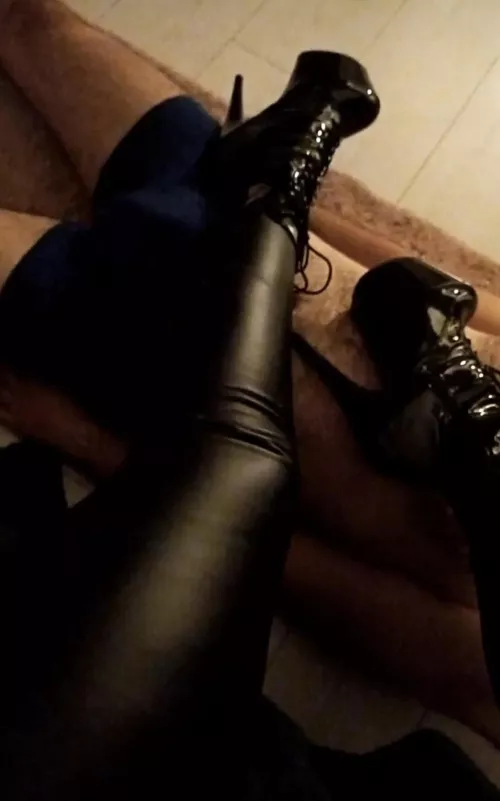 He’s right where he belongs.. I don’t want to scuff my boots 🤭