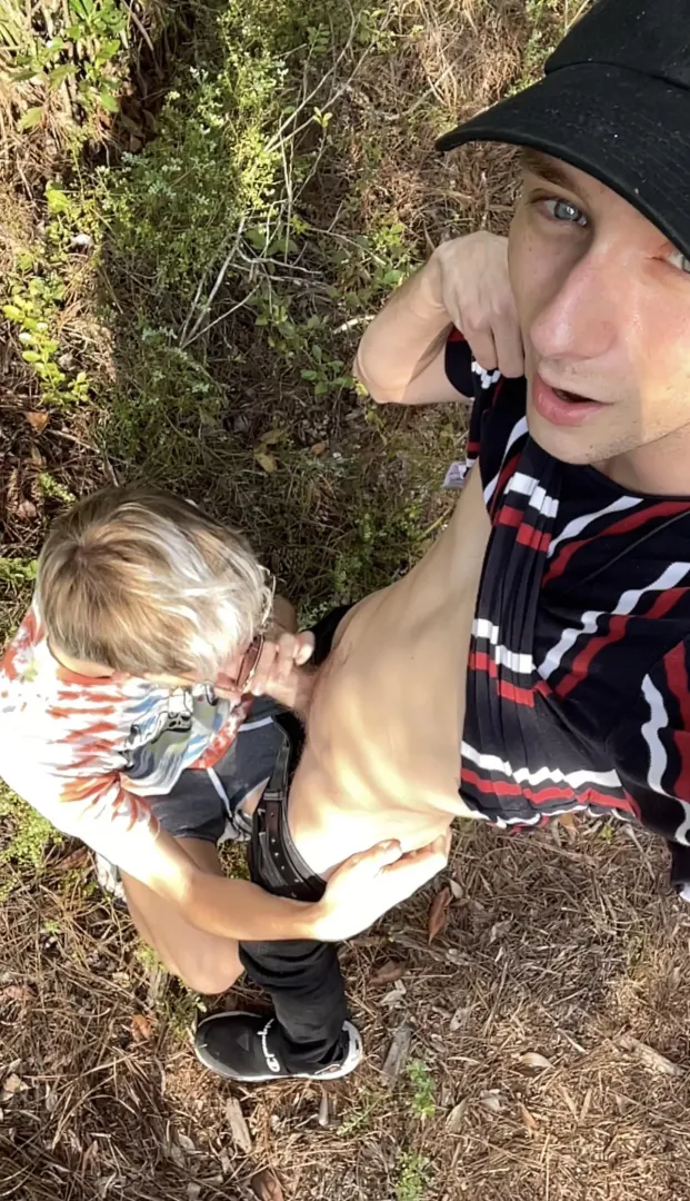 Hey can I suck you off in the woods?