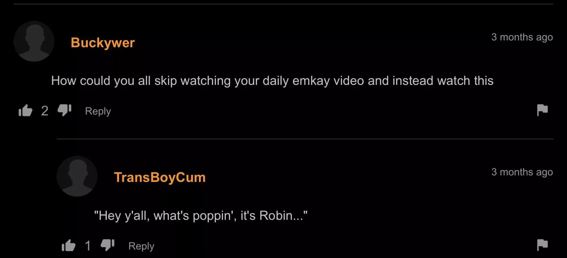 Hey everybody it’s robin