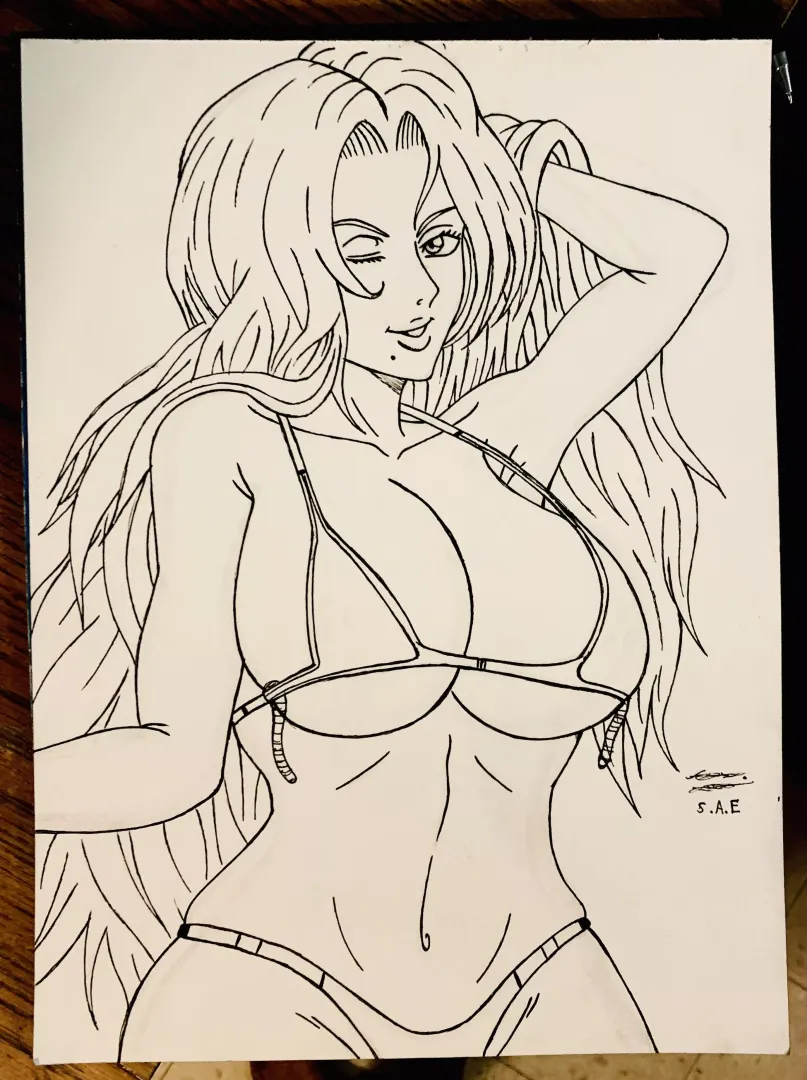 Hey everyone how’s my first drawing of Rangiku