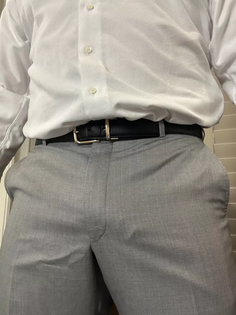 Hey, try to make it a little more subtle when you're stealing glances at my cock, ok?