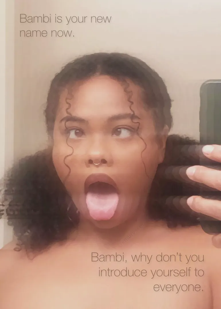 hi everyone, my name’s bambi 🤍 how many i help you today? 🤤