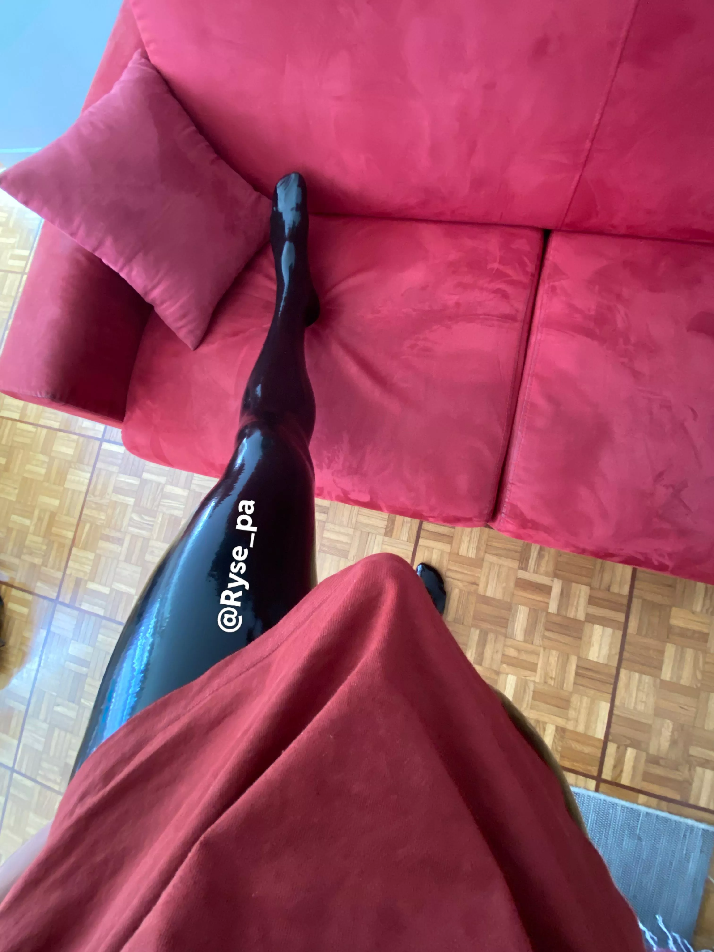 Hidden latex cock 🙈😋