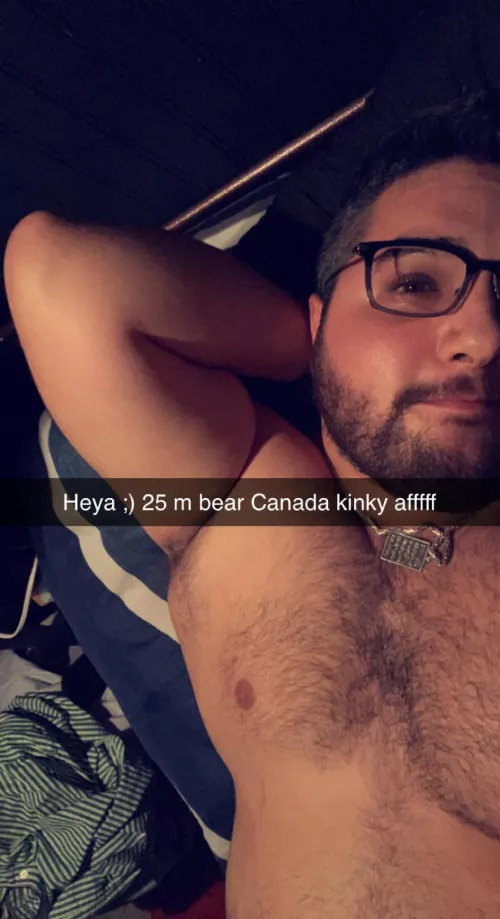 Hiya! 25 m arab bear bttm from Canada :p would love to chat or whatever. Mostly into twinks/twunks ngl