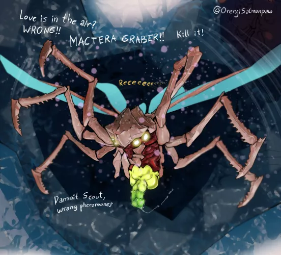 Honestly I've always kinda liked grabbers, and always thought cuddle-fucking one would be amazing, top or bottom. (orenjisalmonpaw)