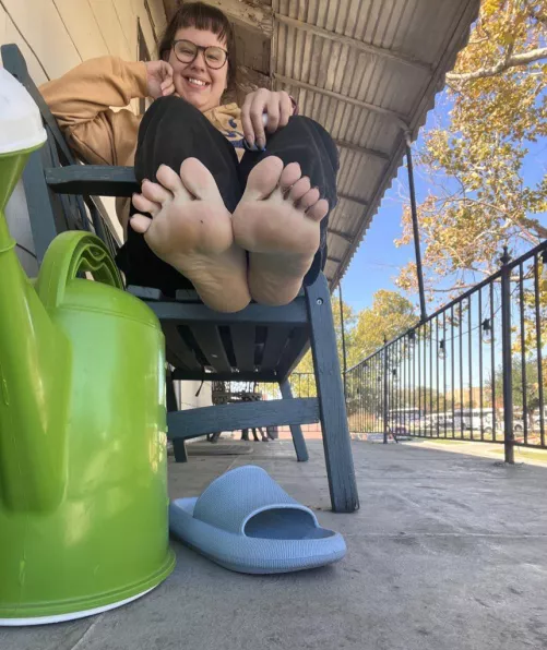 Hope you don’t mind my soles being out