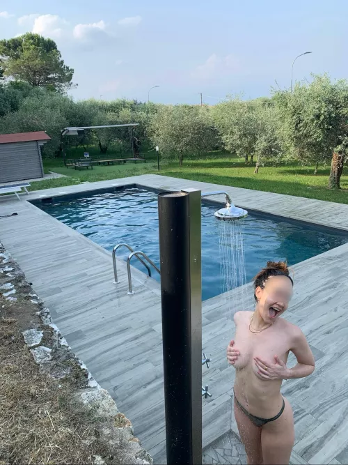 Hoping someone comes to use the hotel pool