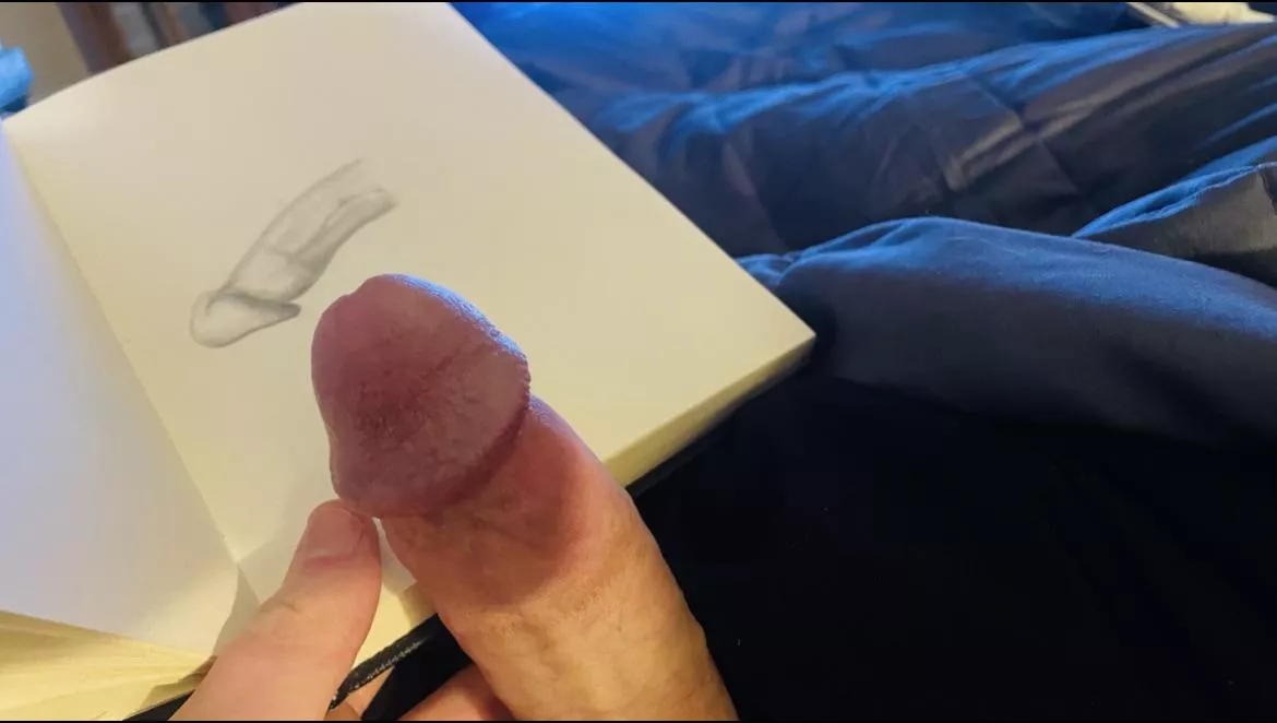 Horny while drawing. Can I draw your cock too?