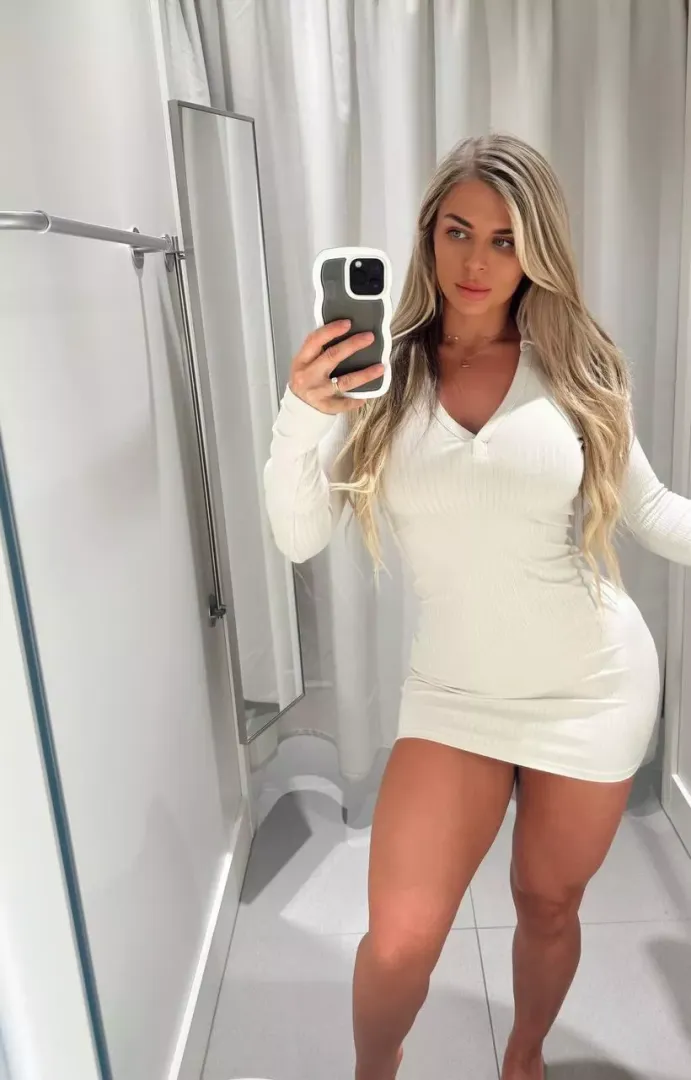 Hot trophy wife with perfect dress
