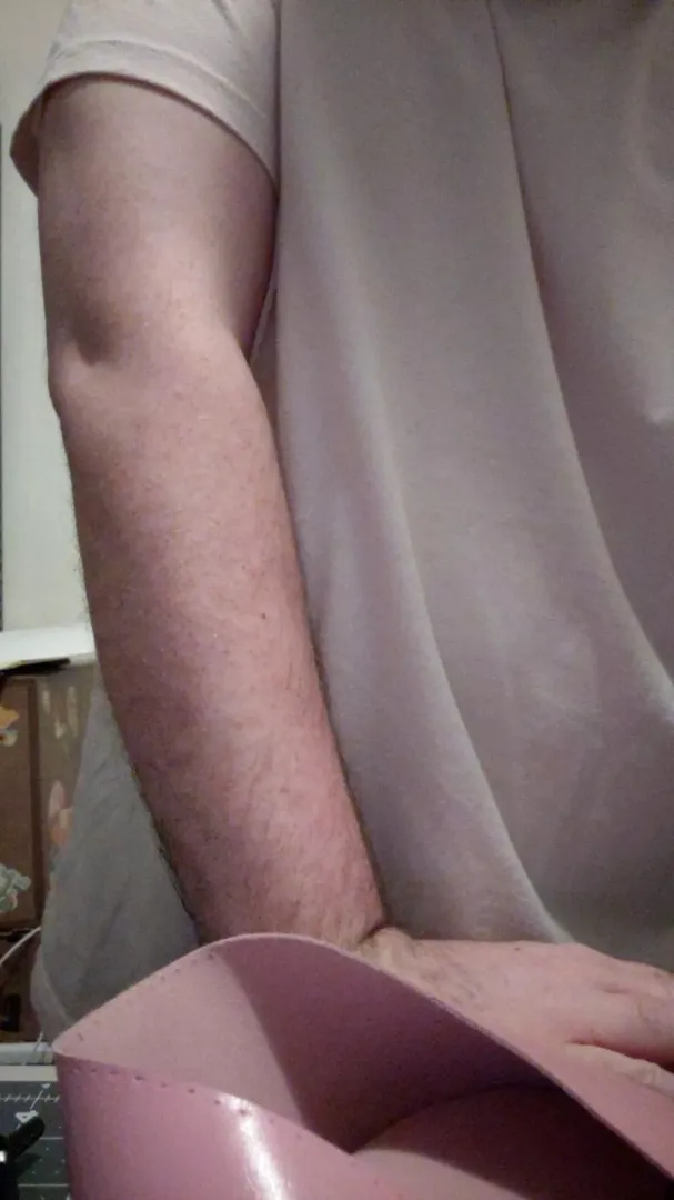 how about a leatherworkers forearms? Growing every day