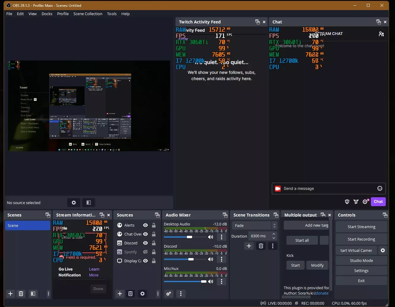 How do i remove RTSS/Afterburner OSD from OBS without turning off OSD?