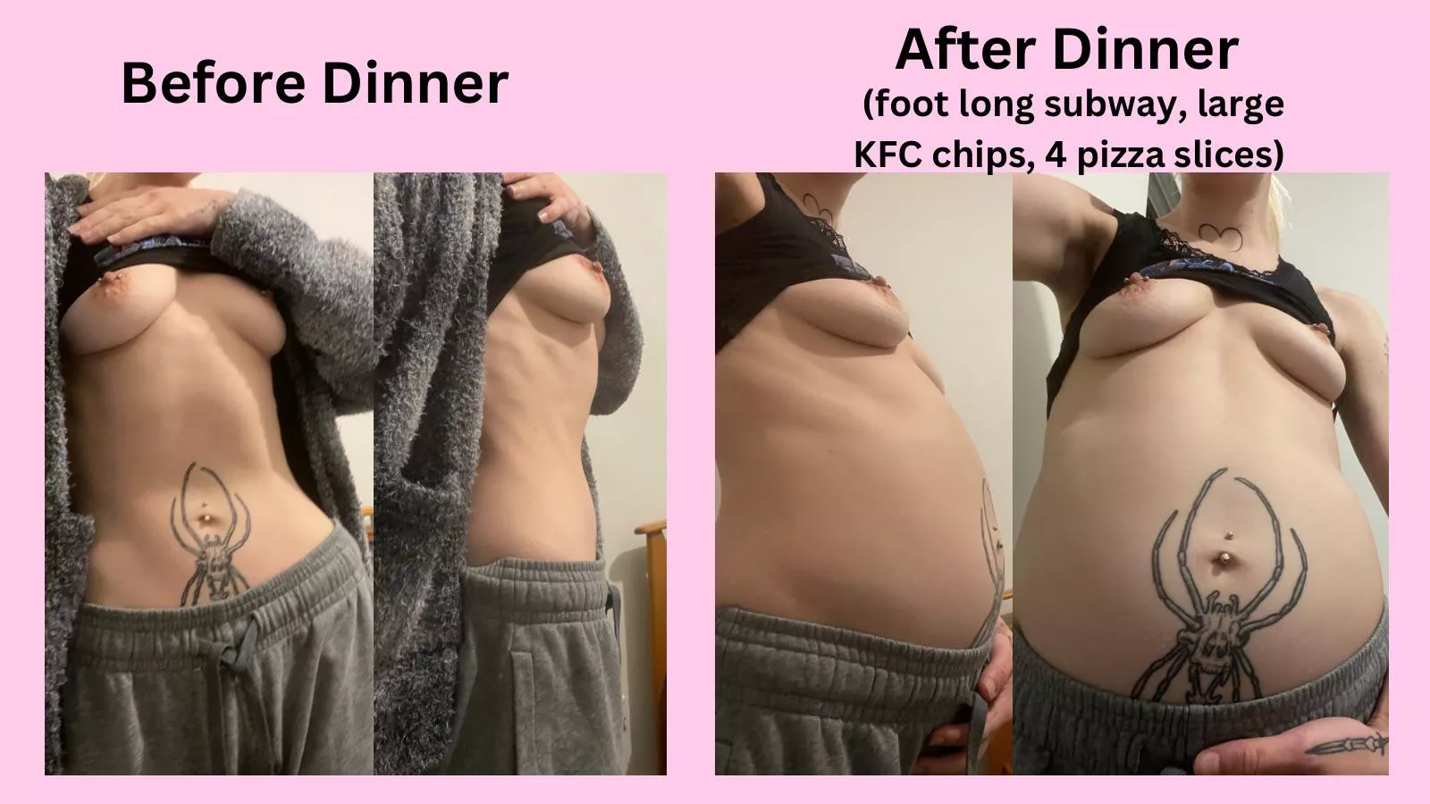how do you like bony girls overstuffing their little bellies? 💖