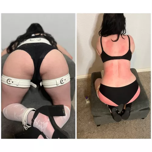 How it started nice and pale and ended nice and pink.