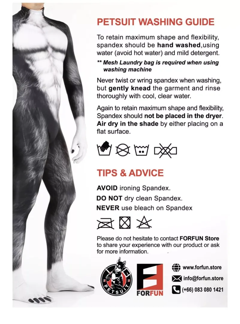 How to quickly wash and dry a spandex petsuit?