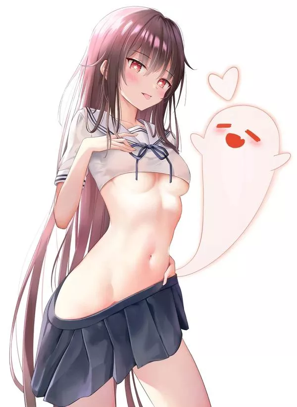 hu tao wearing sexy sailor uniform