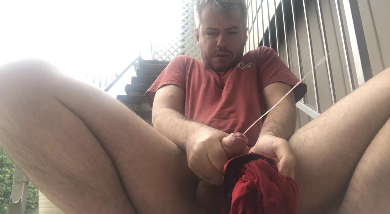 Huge cum outside
