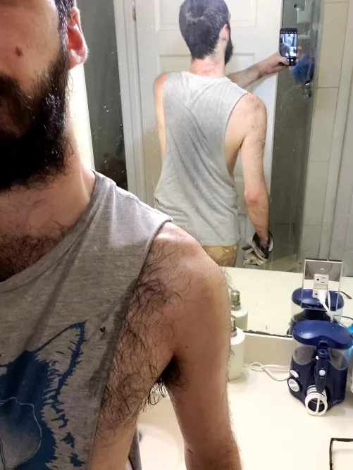 Humid day for yardwork. I'm dripping 💦