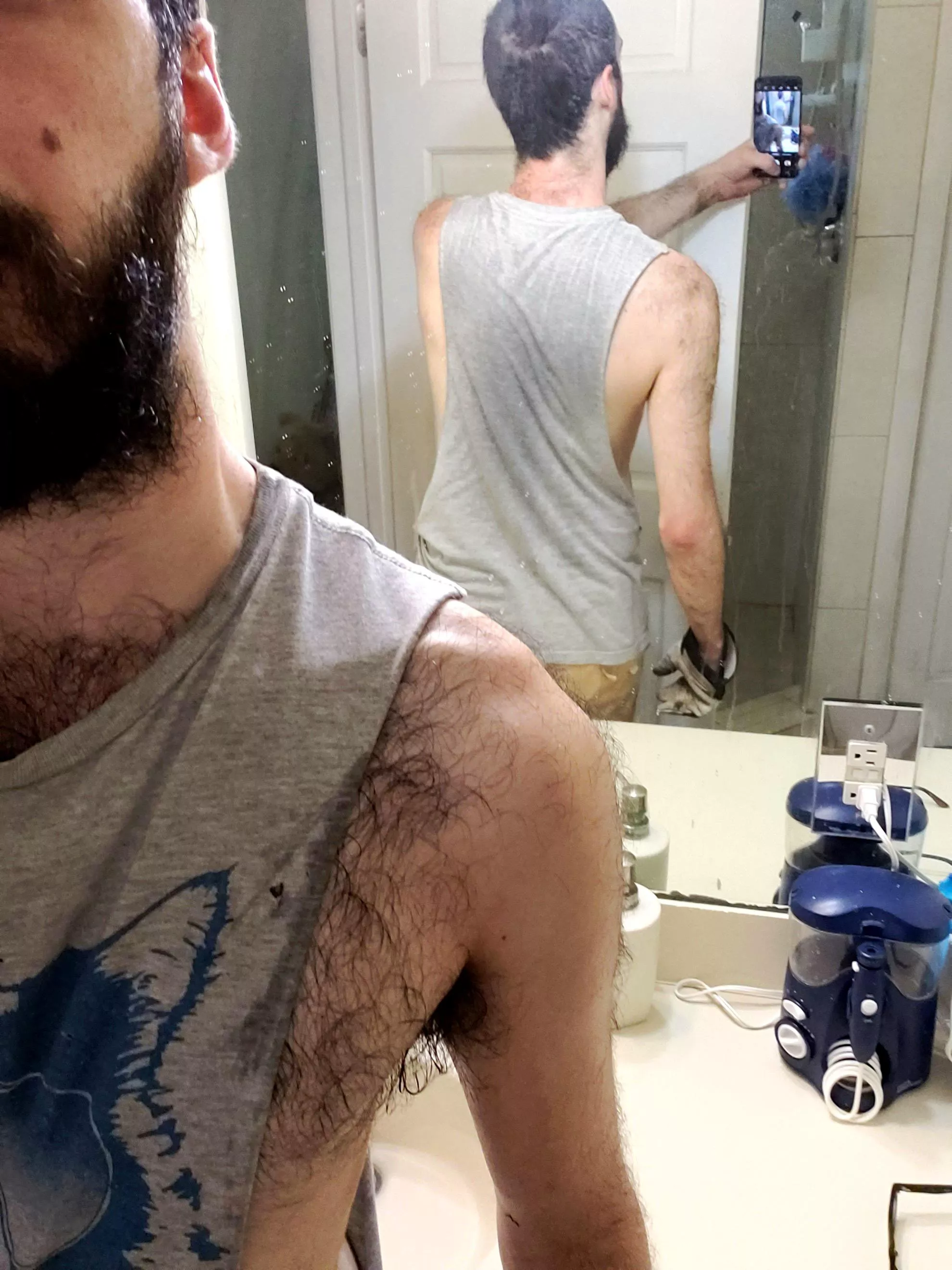 Humid day for yardwork. I'm dripping 💦