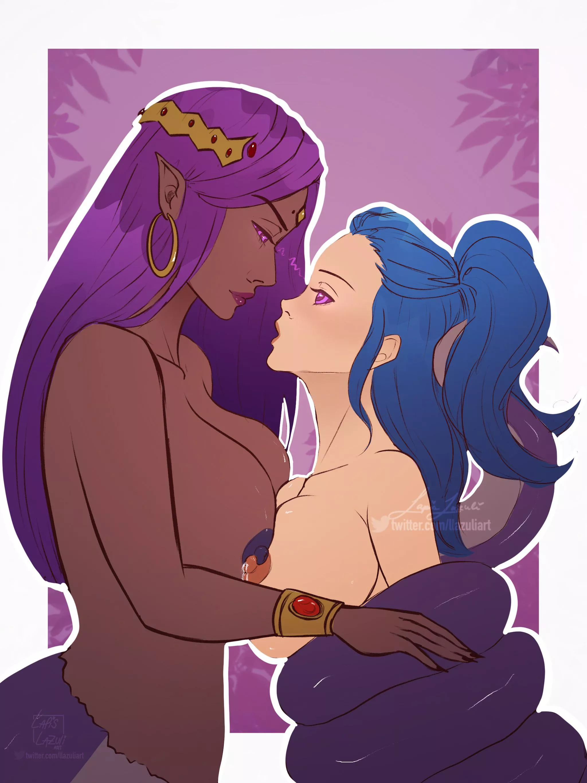 Hypnotic Hug [Ianthe and Lapis; OC] (LapisLazuliArt)