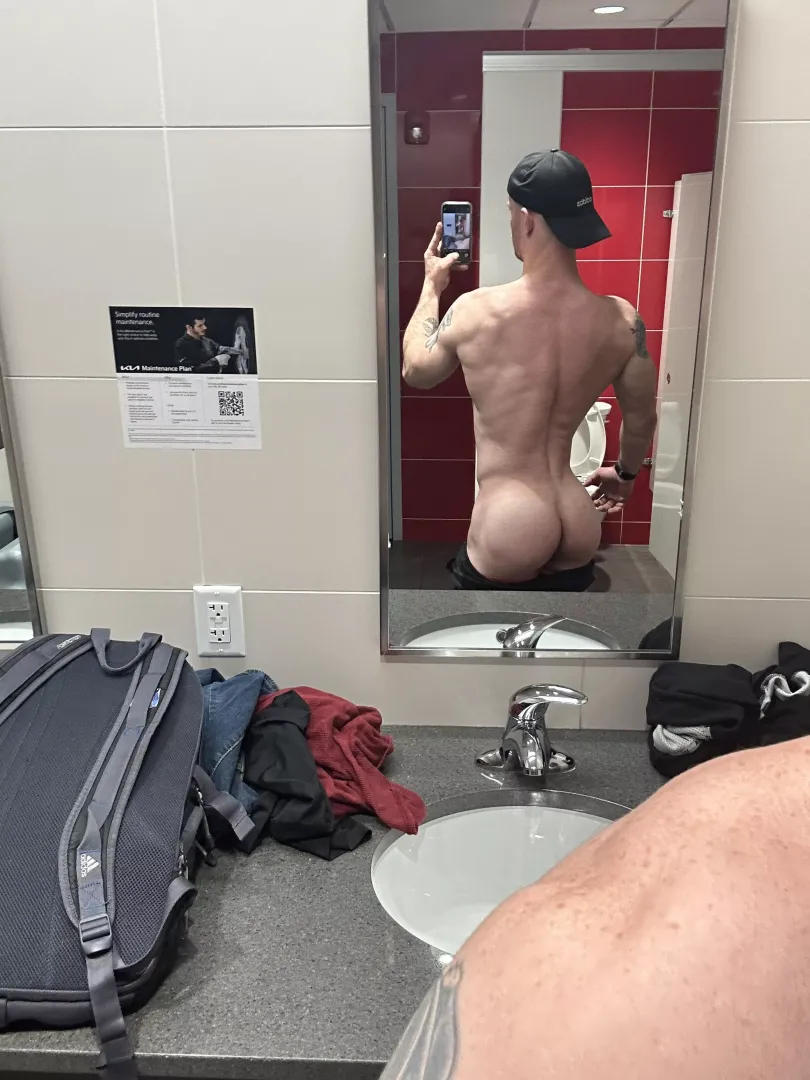 I always end up naked in the mirror 