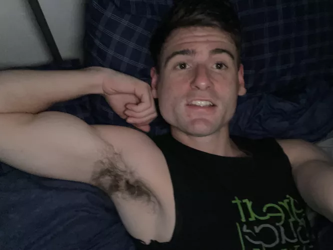 I always look at his armpit when he flex who else…