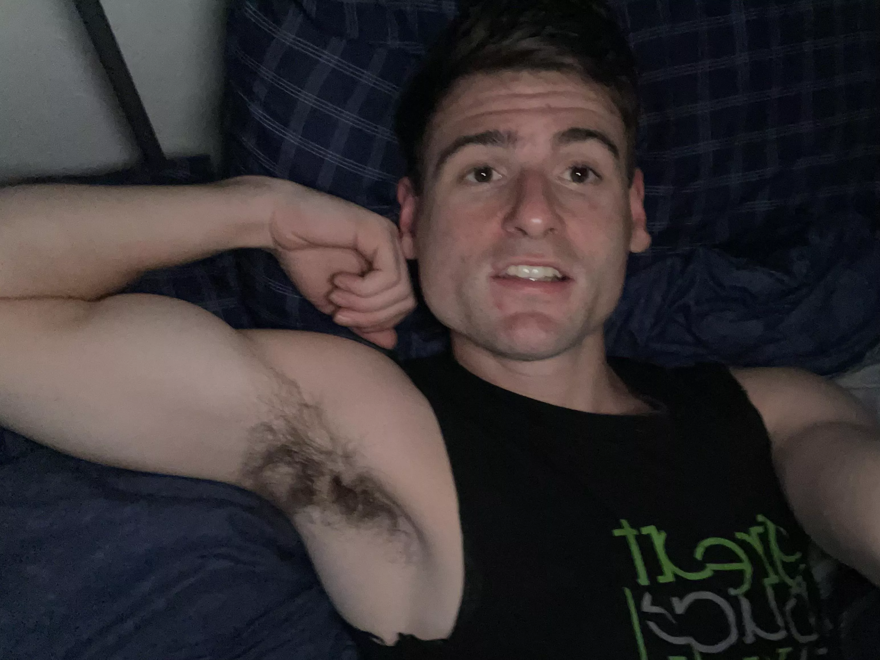 I always look at his armpit when he flex who else…