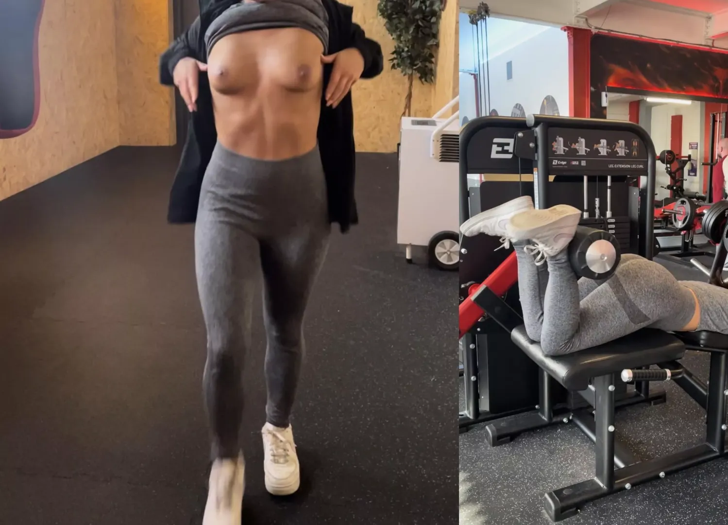 I asked my PT to take a progress pic of me. I don’t think he expected me to flash him 😅