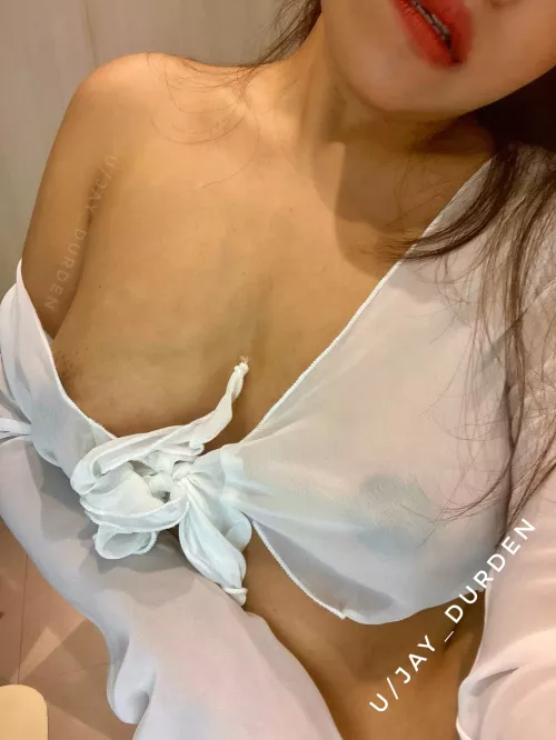 I can’t hide my nipple so pls use your hand to …..