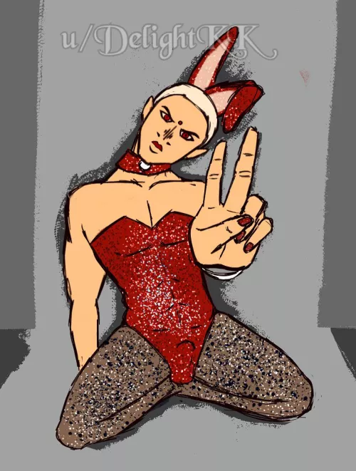 I couldn’t help but draw one of my characters in this cute little outfit ~